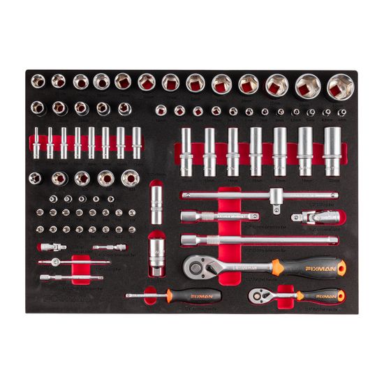 FIXMAN 7 Drawer Ind. Roller Cabinet With 133pc Mechanics Tool Set